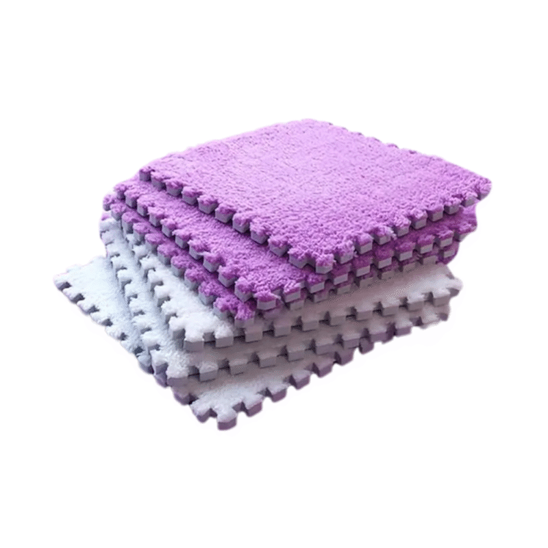 Goma Eva hogar 60cm x60cm 2cm esp Blanco-Morado